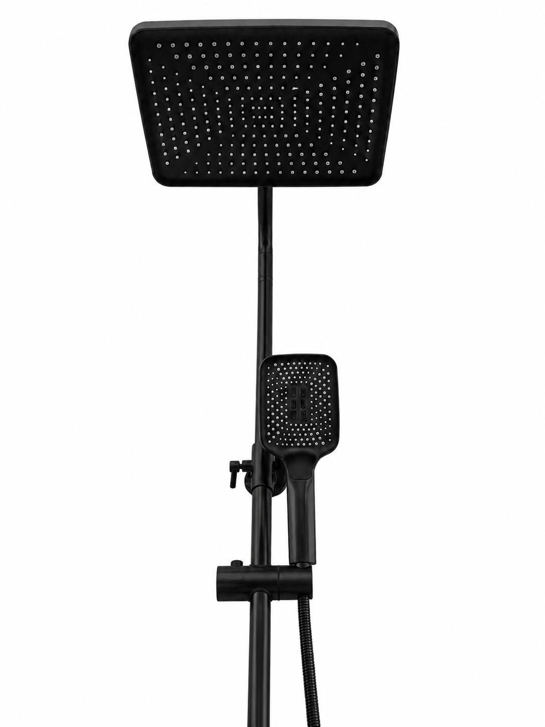 Coloana de dus, baterie incorporata, tip pian, alama, negru  RV140B