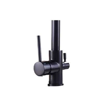 Baterie de bucatarie, alama, 3 cai, negru RV1027B