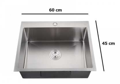 Chiuveta de bucatarie, otel inoxidabil, 60x45 cm, satin RV888821