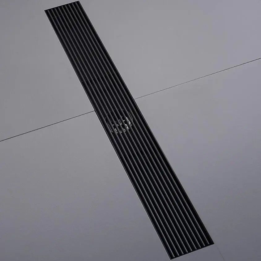 Rigolă duș liniară, inox 304, 57x400mm, negru RV8888101