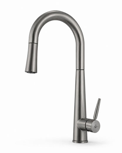 Baterie de bucatarie, otel inoxidabil, pipa extractabila, gri  RV5817G