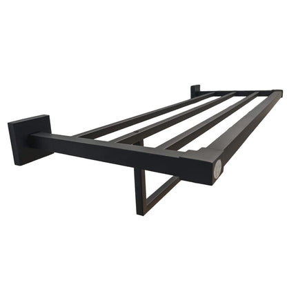 Suport de prosoape, 5 bare, zinc, negru RV888844