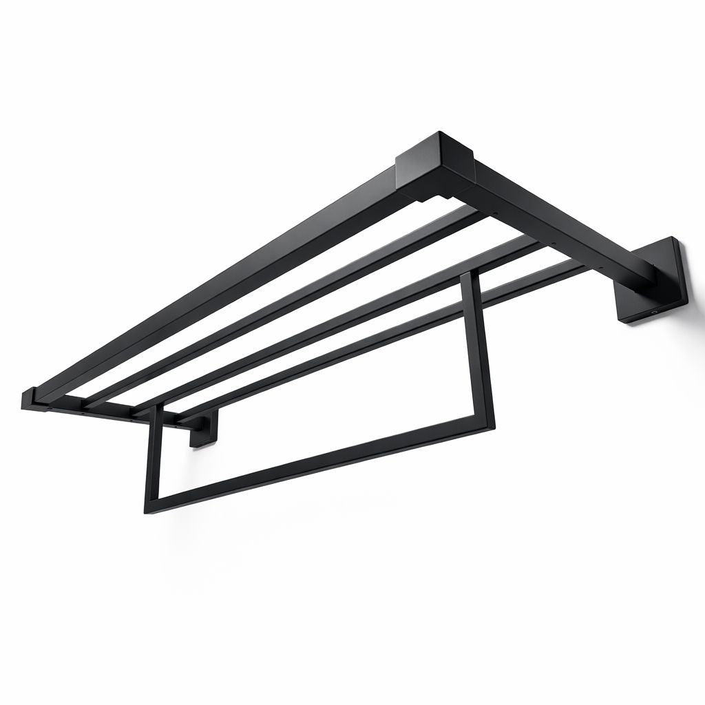 Suport de prosoape, 5 bare, zinc, negru RV888844