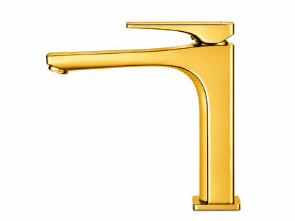 Baterie pentru lavoar cu corp inaltat, alama, auriu lucios  RV1401H.GOLD