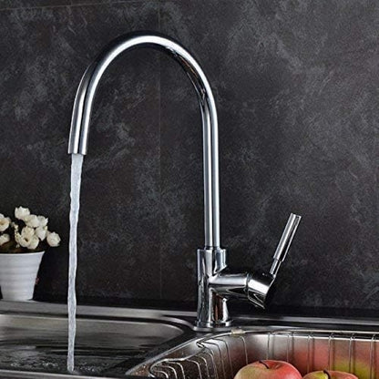 Baterie de bucatarie, alama, pipa pivotanta, crom  RVS919C