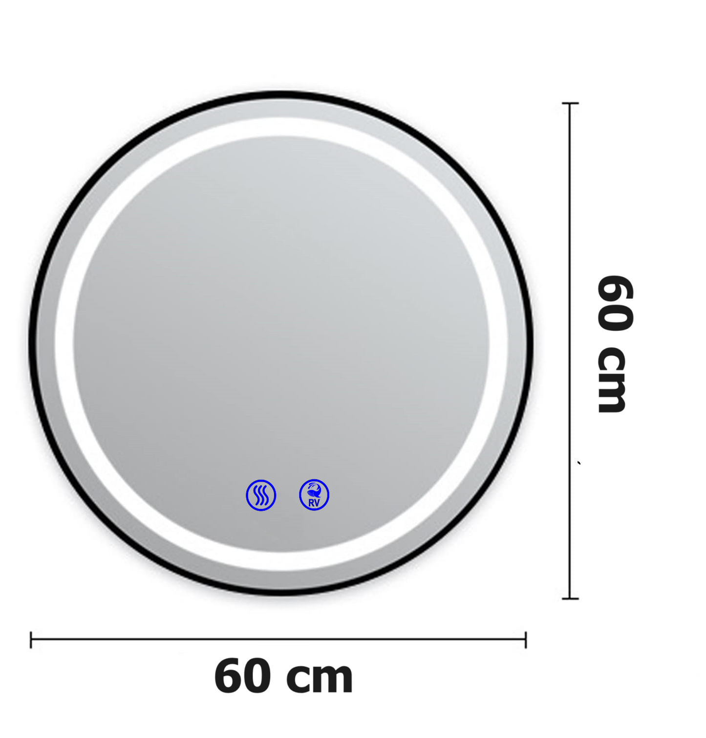 Oglinda LED, 60x60cm  RV-LBN004