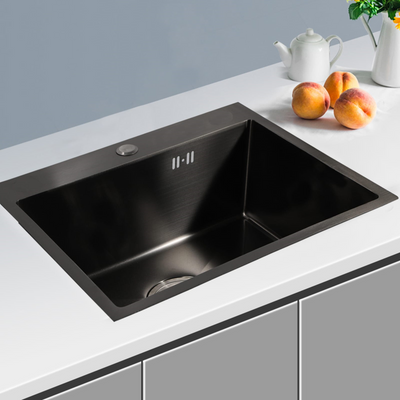 Chiuveta de bucatarie, otel inoxidabil, 80x50cm, neagra RV888818