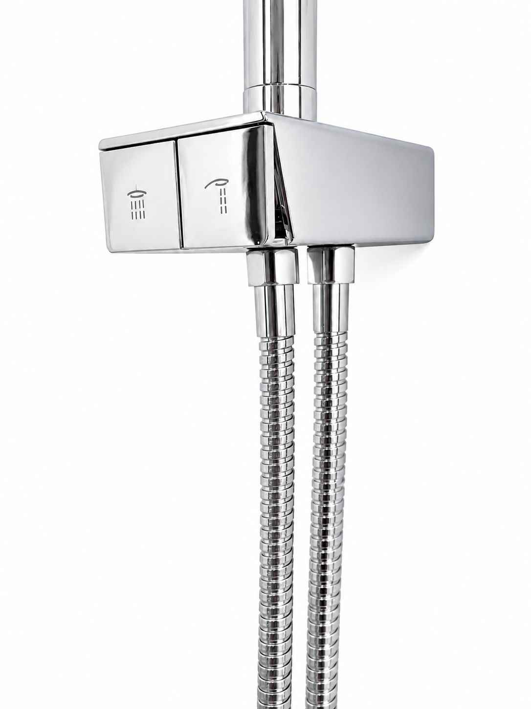 Coloana de dus fara baterie, cu para mobila, Radinavico, cu 3 functii, crom RVL23210C