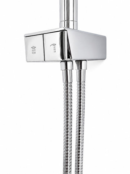 Coloana de dus fara baterie, cu para mobila, Radinavico, cu 3 functii, crom RVL23210C