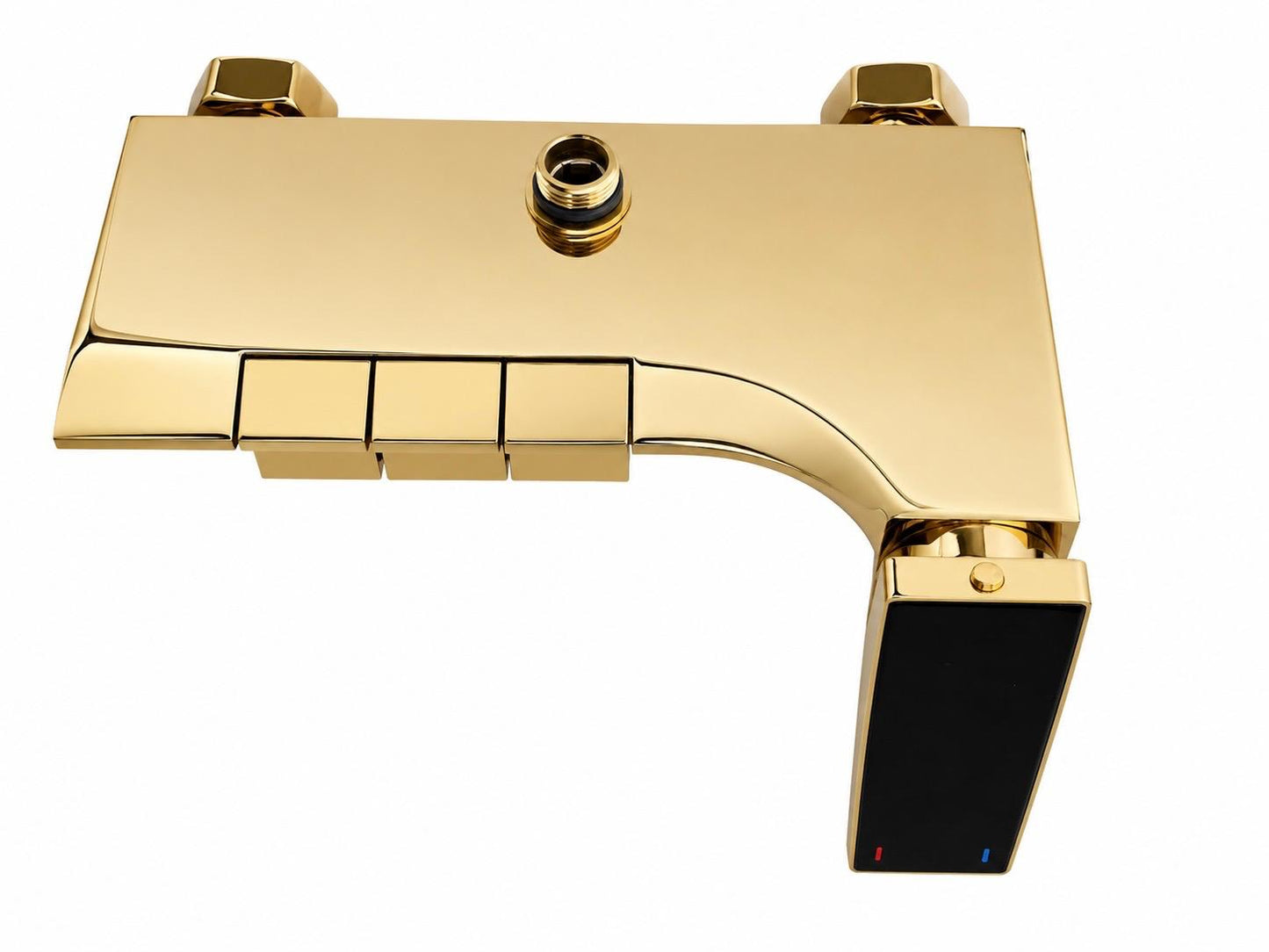 Coloana de dus, baterie incorporata, tip pian, alama, auriu lucios  RV140GOLD