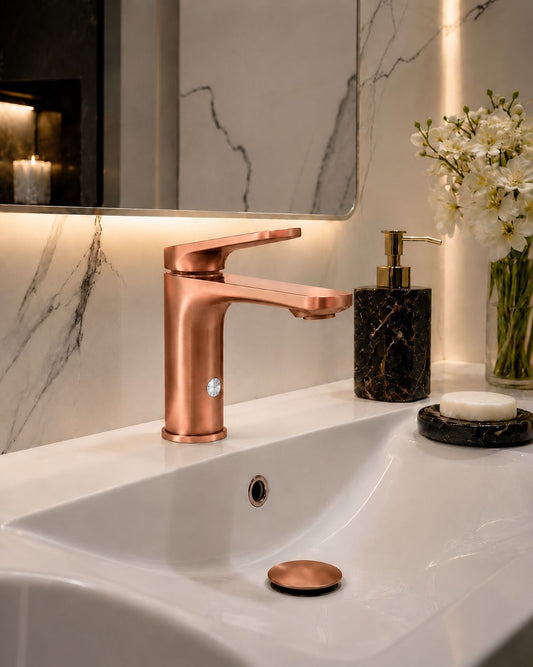 Baterie pentru lavoar, alama, rose-gold RV1651R