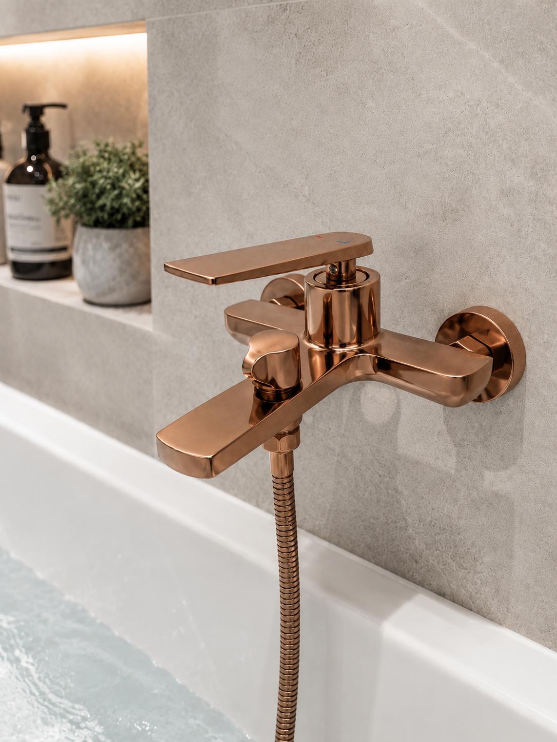 Baterie de cada, alama, fara set de dus, rose-gold RV6105R