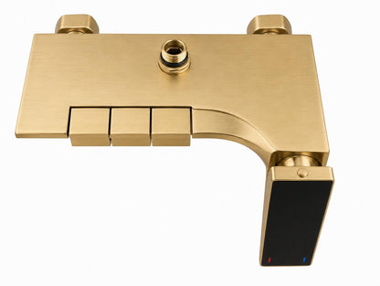 Coloana de dus, baterie incorporata, tip pian, alama, auriu periat  RV140BG