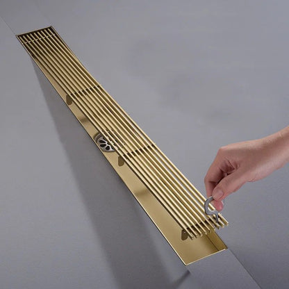 Rigolă duș liniară, inox 304, 57x500mm, auriu periat RV8888105