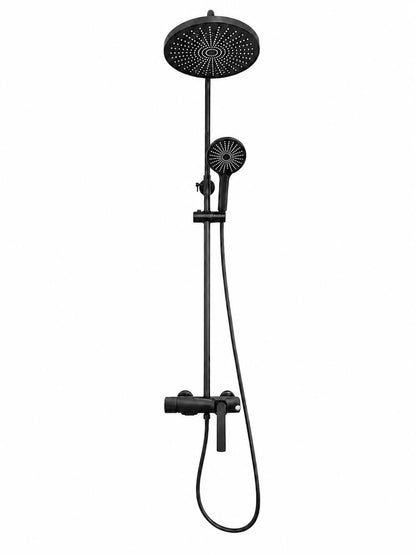 Coloana de dus, baterie incorporata, alama, negru  RV61019B