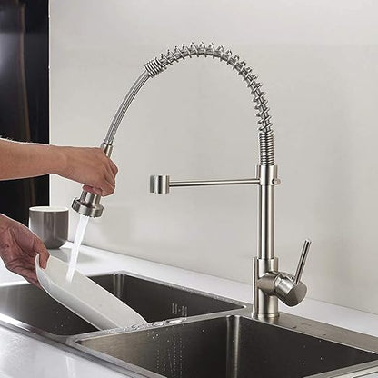 Baterie de bucatarie cu dus extractabil, 2 functii, crom RV9767G