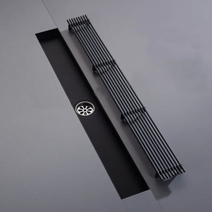 Rigolă duș liniară, inox 304, 57x400mm, negru RV8888101