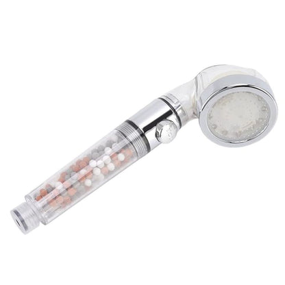 Set complet de dus, para dus cu iluminare, furtun si suport, crom RV888883