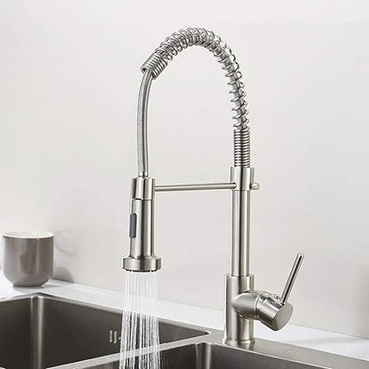 Baterie de bucatarie cu dus extractabil, 2 functii, crom RV9767G