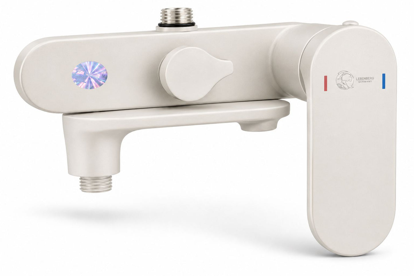 Coloana de dus, baterie incorporata,pipa pivotanta, alama, alb  RV16519W