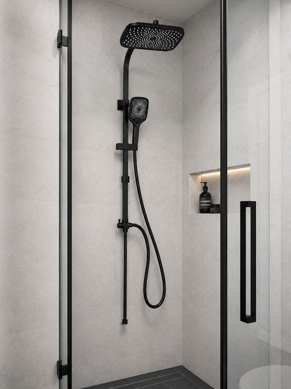 Coloana de dus cu para mobila, model dreptunghiular, negru RV888826