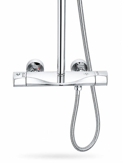 Coloana de dus, baterie incorporata, termostat, alama, crom  RV84040C