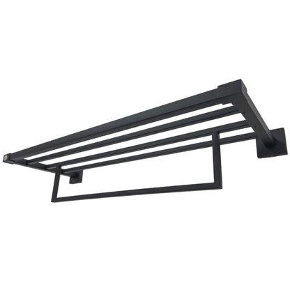 Suport de prosoape, 5 bare, zinc, negru RV888844