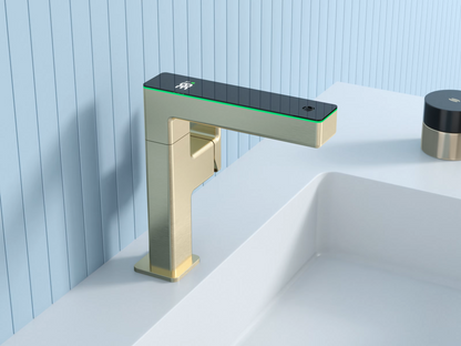 Baterie lavoar cu LED, indicator temperatura, auriu periat RVH3623BG