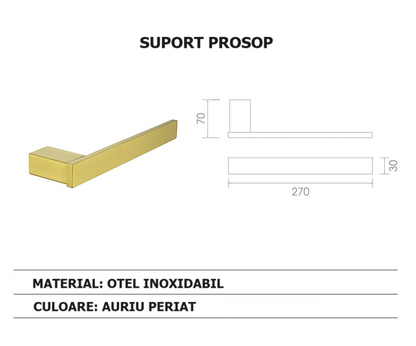 Set 6 piese accesorii baie, otel inoxidabil, gold  RV888888