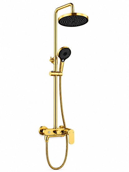 Coloana de dus, baterie incorporata,pipa pivotanta, alama, auriu lucios  RV16519GOLD