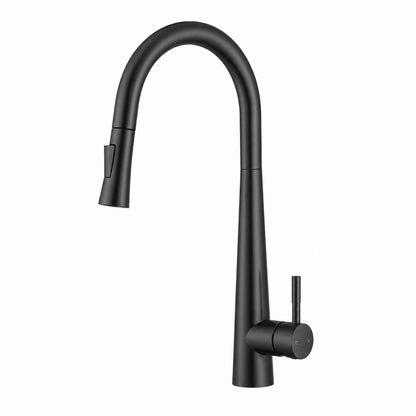 Baterie de bucatarie, otel inoxidabil, pipa extractabila, negru  RV5817B