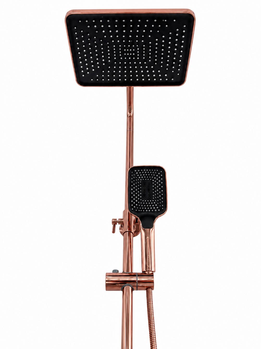Coloana de dus, baterie incorporata, tip pian, alama, rose-gold  RV140R