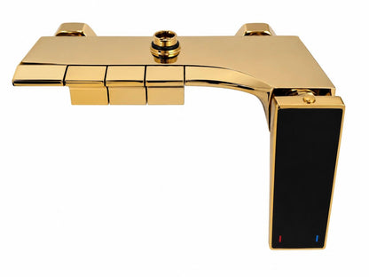 Coloana de dus, baterie incorporata, tip pian, alama, auriu lucios  RV140GOLD
