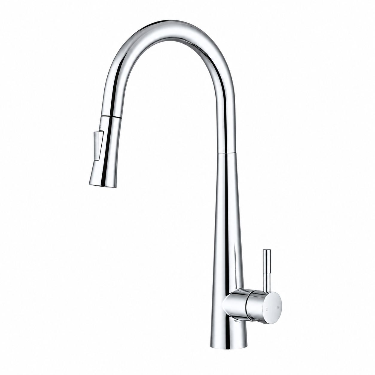 Baterie de bucatarie, otel inoxidabil, pipa extractabila, crom  RV5817C