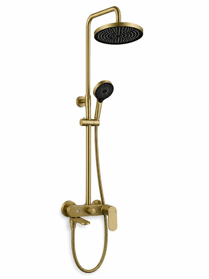 Coloana de dus, baterie incorporata,pipa pivotanta, alama, auriu periat  RV16519BG
