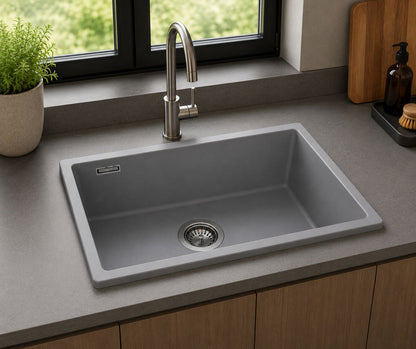 hiuveta Bucatarie Compozit Granit, Monocuva, instalare pe blat sau sub blat 55x45x18 cm RV8888152G