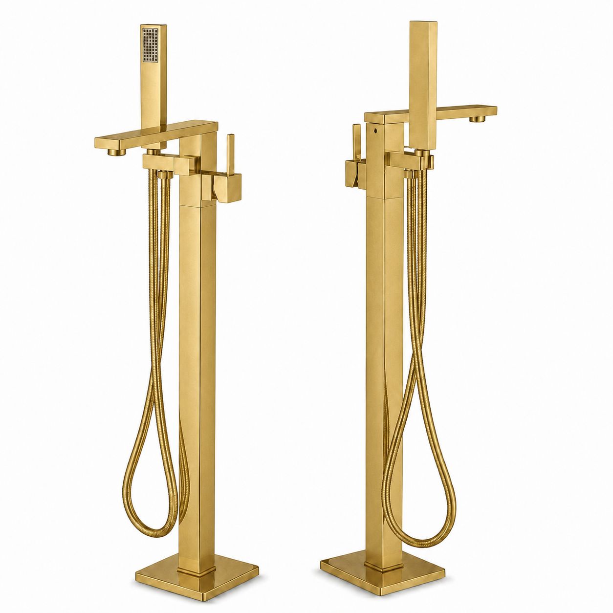 Baterie de cadă freestanding, montaj pe pardoseală, auriu periat RV43031BG