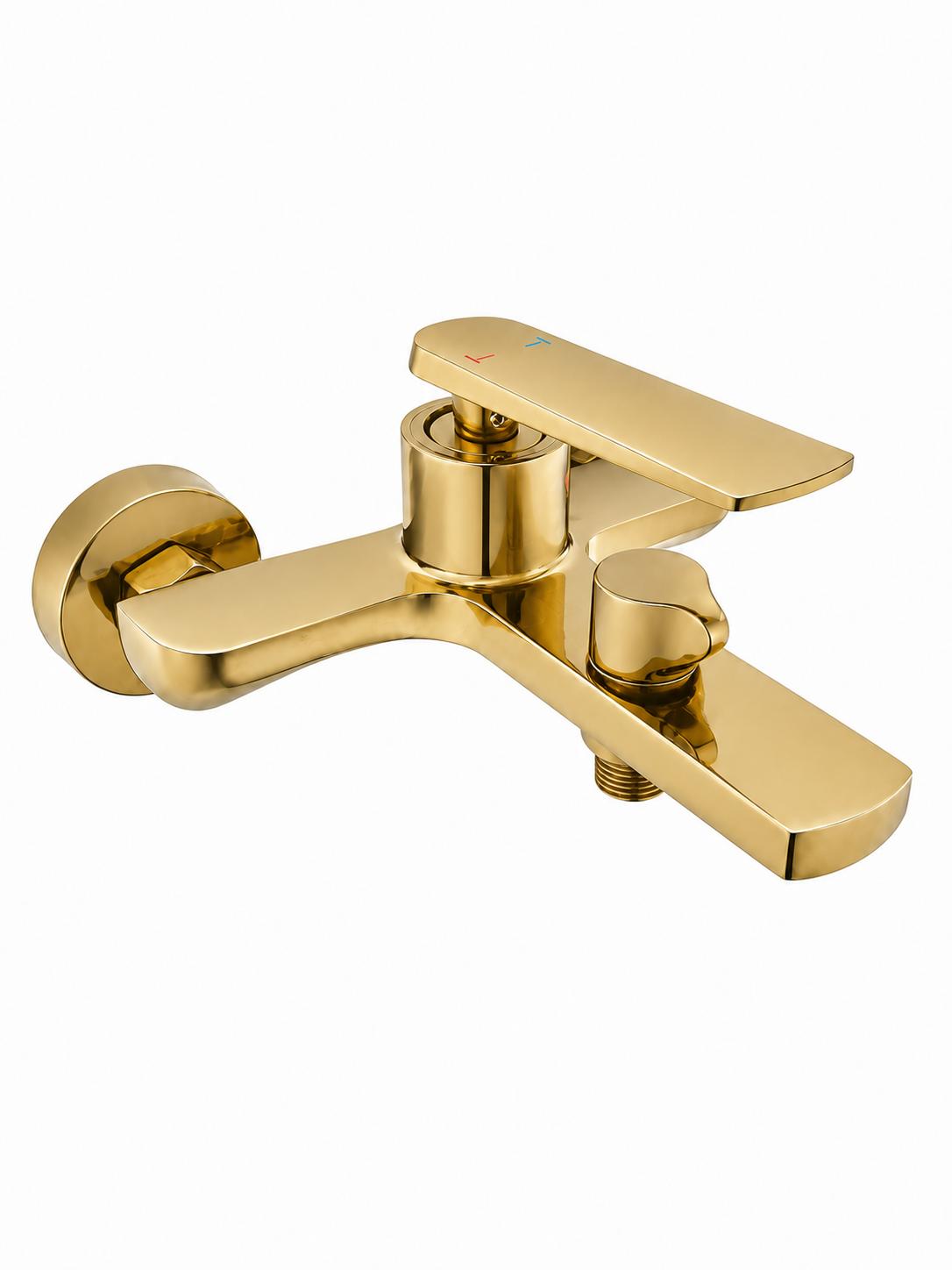 Baterie de cada, alama, set de dus inclus, auriu lucios RV6105GOLD