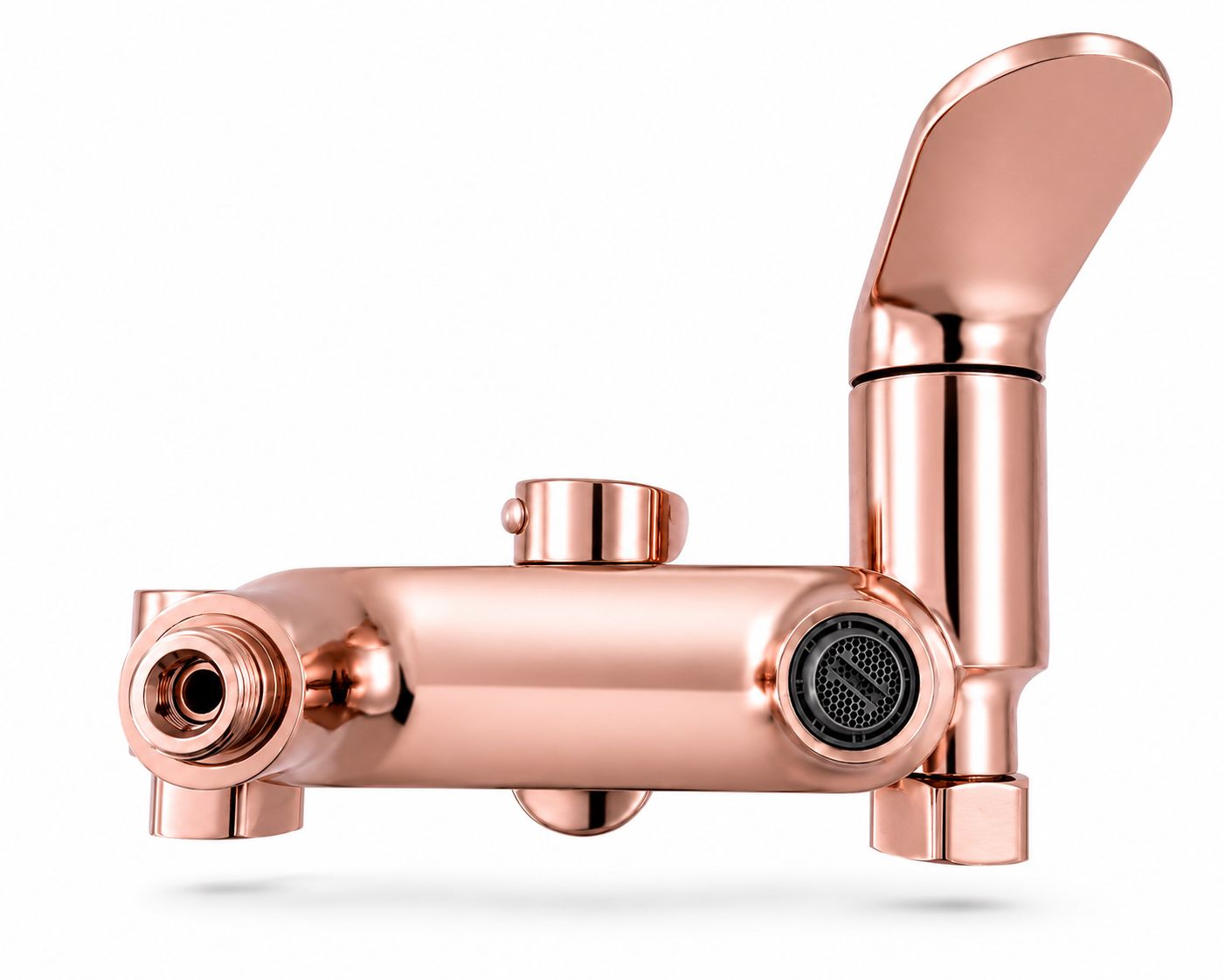 Coloana de dus, baterie incorporata,pipa pivotanta, alama, rose-gold  RV16519R
