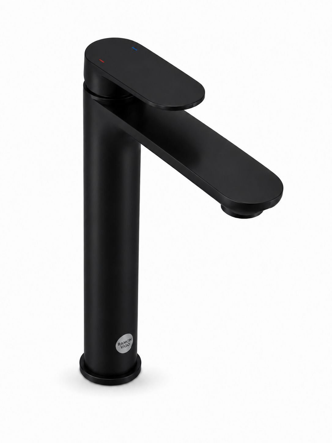 Baterie pentru lavoar cu corp inaltat, alama, negru  RV1651HB