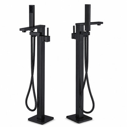 Baterie de cadă freestanding, montaj pe pardoseală, negru RV43031B