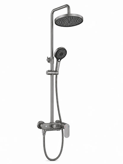 Coloana de dus, baterie incorporata,pipa pivotanta, alama, gri  RV16519G