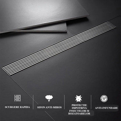 Rigolă duș liniară, inox 304, 57x500mm, satin RV8888103