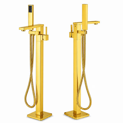 Baterie de cadă freestanding, montaj pe pardoseală, auriu lucios RV43031GOLD