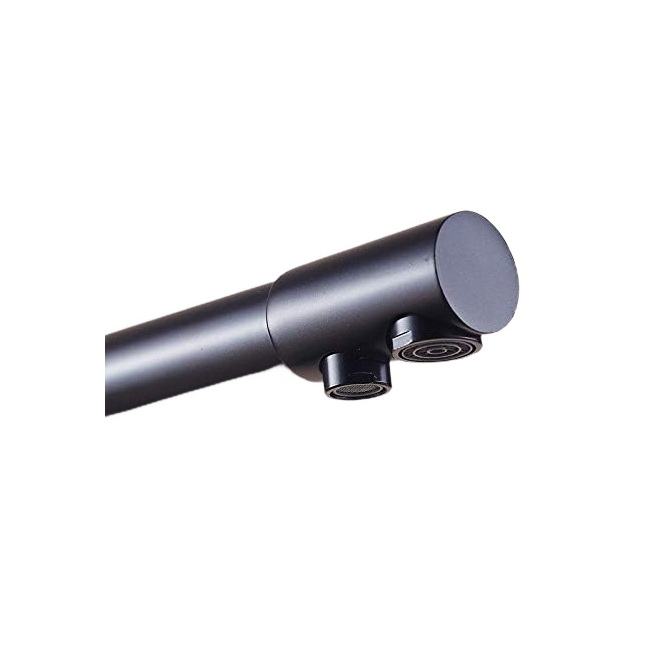 Baterie de bucatarie, alama, 3 cai, negru RV1027B