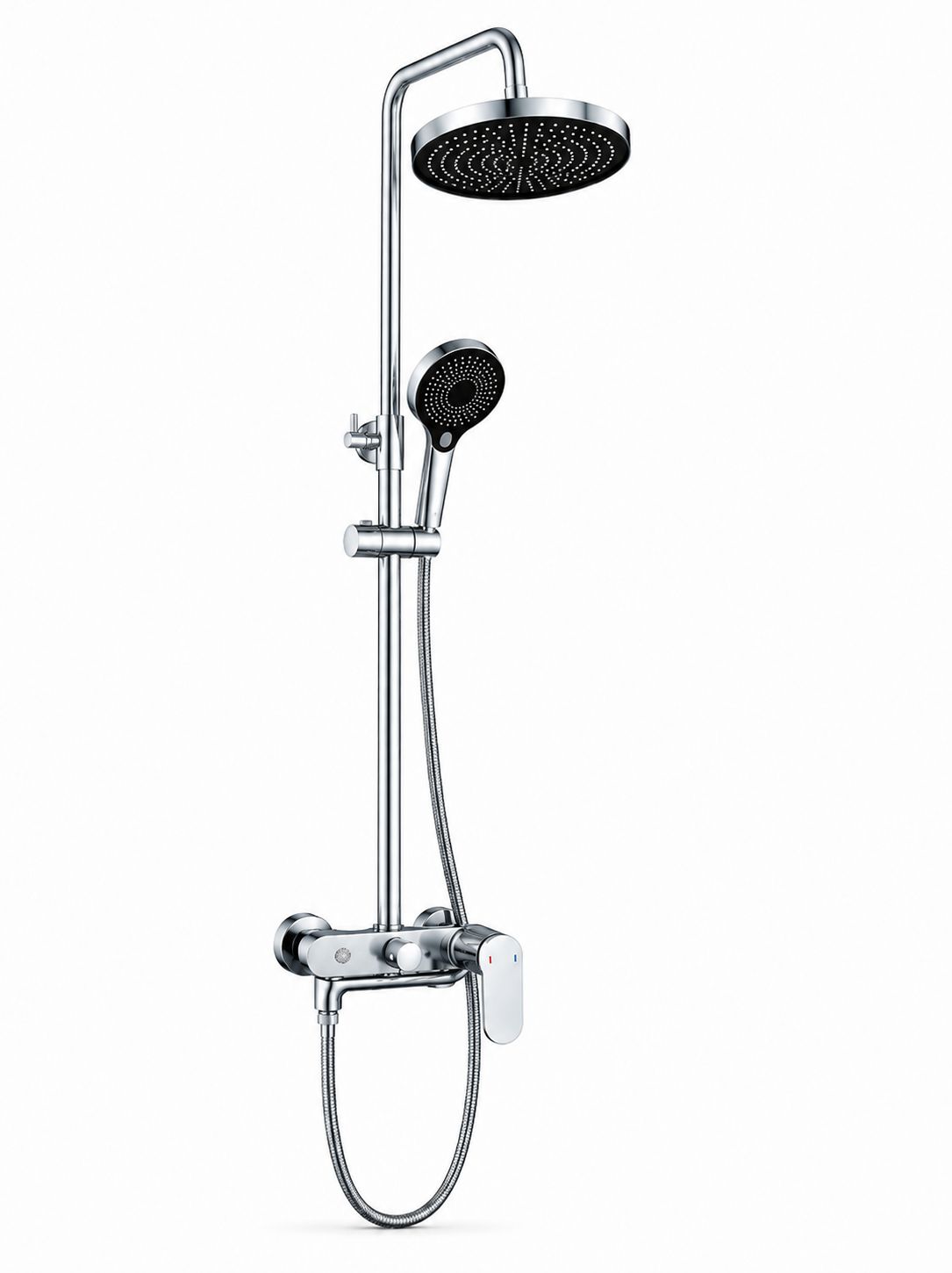Coloana de dus, baterie incorporata,pipa pivotanta, alama, crom  RV16519C