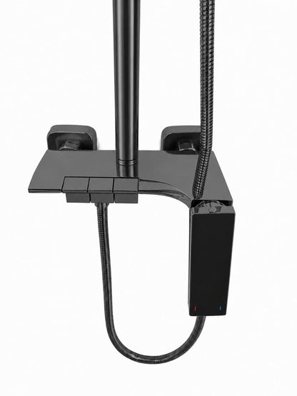 Coloana de dus, baterie incorporata, tip pian, alama, gri  RV140G