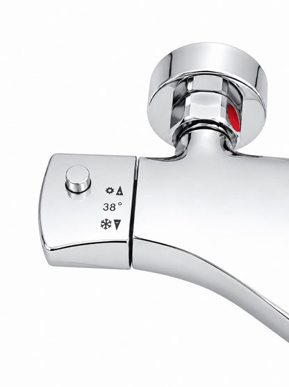 Coloana de dus, baterie incorporata, termostat, alama, crom  RV84040C