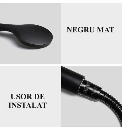 Set complet de dus, para cu 1 functie, negru  RV888845
