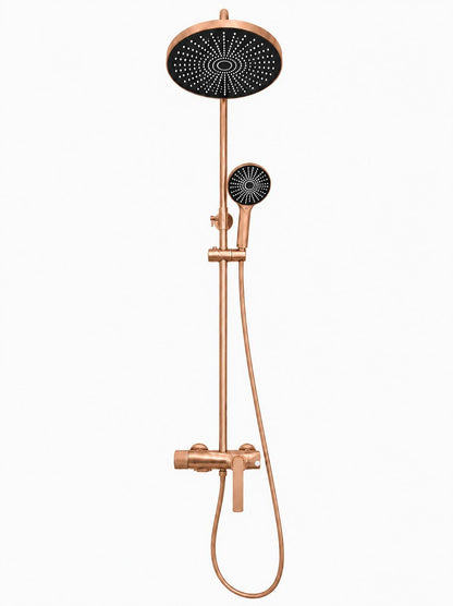 Coloana de dus, baterie incorporata, alama, rose gold  RV61019R